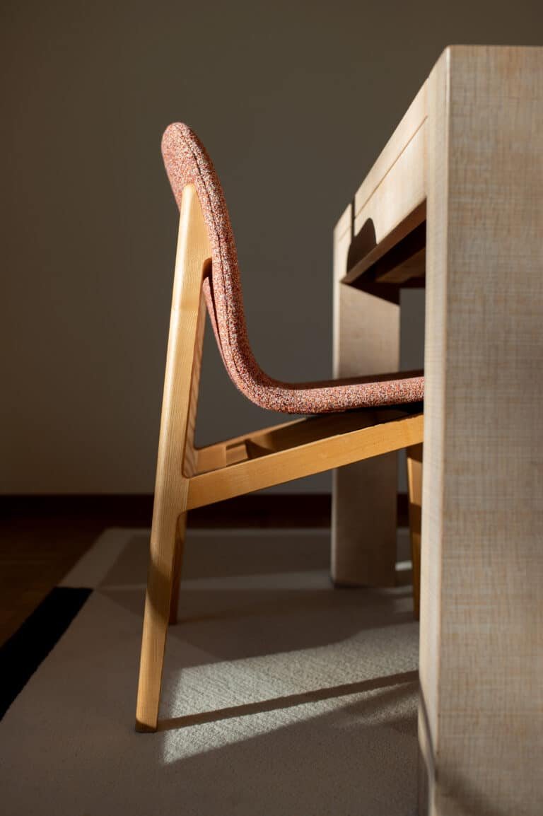 chaise tapissee orange
