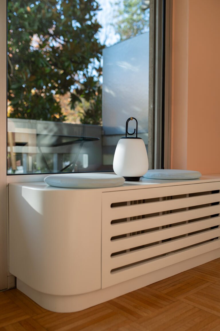 cache radiateur blanc